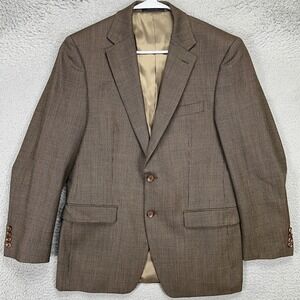 Lauren Ralph Lauren Lord Taylor‎ Sport Coat Wool Blazer Mens 40R Brown 2 Button